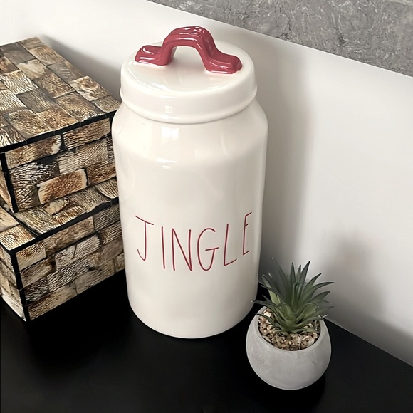 NEW Rae Dunn JINGLE Ceramic Large Canister - Picture 2 of 8